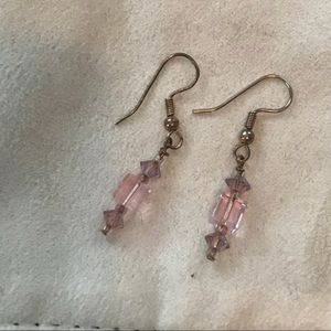 Hanging Pink Earrings
